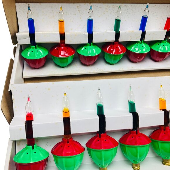 Vintage NOMA Christmas Bubble Lights Set Of 14 Retro Decor New Never Used Tested - Picture 2 of 6